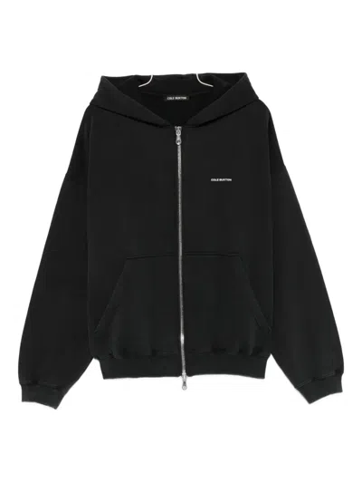 Cole Buxton Zip Hooded Knitwear In Black