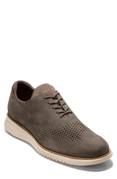 Cole Haan 2.zerogrand Laser Wing Derby In Ch Deep Olive Nubuck/ C