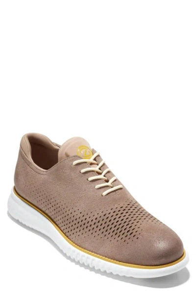 Cole Haan 2.zerogrand Laser Wing Derby In Chocolate Truffle/ Ivory