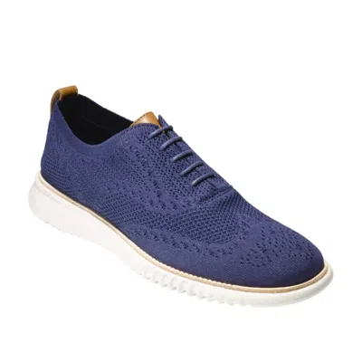 Cole Haan 2.zerogrand C27569 Oxford Mens Marine Blue Wingtip Shoes Hawk2907