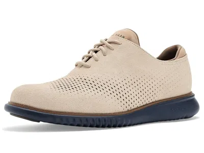 Cole Haan 2.zerogrand Casual Lightweight Leather Laser Wing Tip Oxfords Men's Shoes Oxford Tan Suede/dark Latt In Animal Print