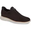 Cole Haan 2.zerogrand Laser Wing Derby In Black/grey Nubuck Leather