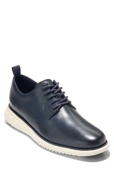 Cole Haan 2.zerogrand Plain Toe Derby In Navy Blazer/ivory