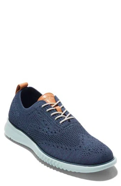 Cole Haan 2.zerogrand Stitchlite Derby In Blue Wing Teal/cl