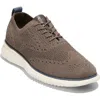 Cole Haan 2.zerogrand Stitchlite Water Resistant Wingtip In Ch Morel/tea Leaf