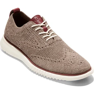 Cole Haan 2.zerogrand Stitchlite Water Resistant Wingtip In Gray