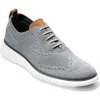 Cole Haan 2.zerogrand Stitchlite Water Resistant Wingtip In Ironstone/white