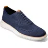 Cole Haan 2.zerogrand Stitchlite Water Resistant Wingtip In Marine Blu