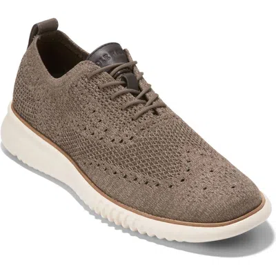 Cole Haan Men's 2.zerãgrand Stitchlite Knit Oxford Dress Shoe In Ch Truffle/ivory