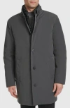 Cole Haan 3-in-1 Water Resistant Rain Coat In Dark Grey