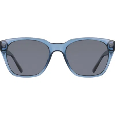 Cole Haan 54mm Modified Rectangular Sunglasses In Crystal Blue