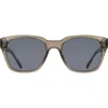 Cole Haan 54mm Modified Rectangular Sunglasses In Smoke Crystal