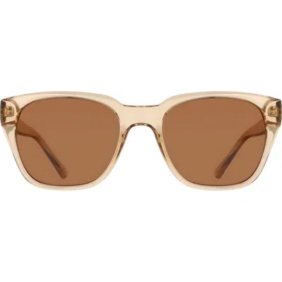 Cole Haan 54mm Modified Rectangular Sunglasses In Taupe Crystal