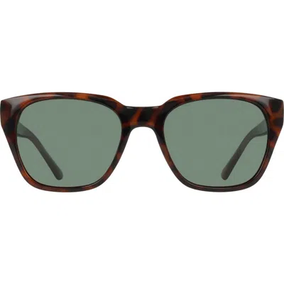 Cole Haan 54mm Modified Rectangular Sunglasses In Tortoise