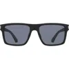 Cole Haan 54mm Rectangular Sunglasses In Black