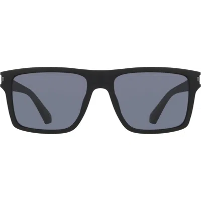Cole Haan 54mm Rectangular Sunglasses In Black