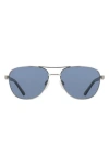 Cole Haan 55mm Aviator Sunglasses In Metallic