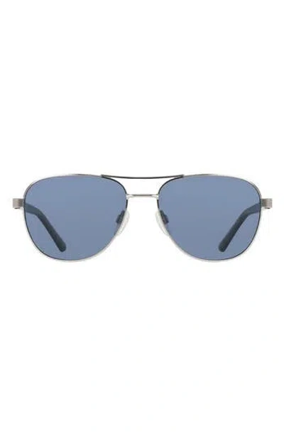Cole Haan 55mm Aviator Sunglasses In Metallic