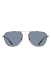 Cole Haan 55mm Aviator Sunglasses In Metallic