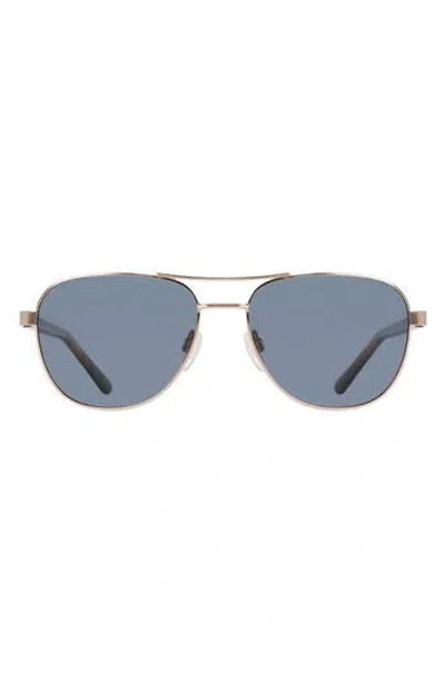 Cole Haan 55mm Aviator Sunglasses In Metallic