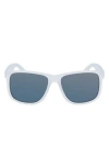 Cole Haan 55mm Polarized Matte Square Sunglasses In Matte Crystal
