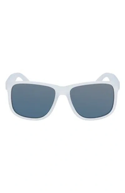 Cole Haan 55mm Polarized Matte Square Sunglasses In Matte Crystal