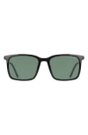 Cole Haan 55mm Rectangular Sunglasses In Black