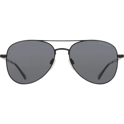 Cole Haan 57mm Aviator Sunglasses In Black