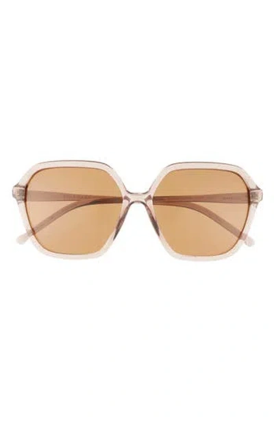 Cole Haan 57mm Modified Rectangular Sunglasses In Neutral