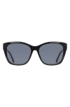 Cole Haan 57mm Modified Square Sunglasses In Black