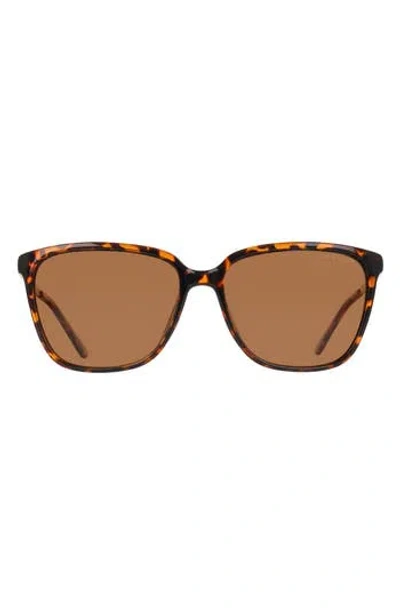 Cole Haan 57mm Square Sunglasses In Brown