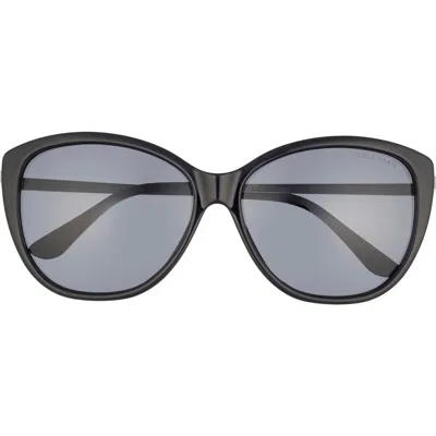 Cole Haan 58mm Round Sunglasses In Black