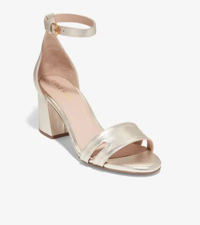 Cole Haan Adelaine W30232 Sandals Women's Us 9 Gold Leather Ankle Strap Zpo1873