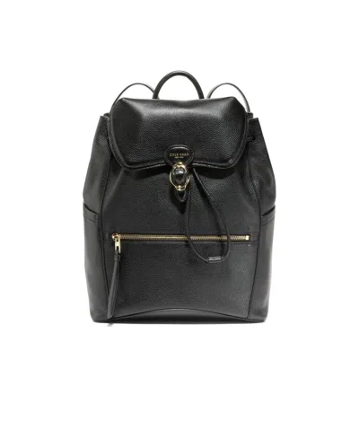 Cole Haan Alexandria Small Flap Backpack In Black