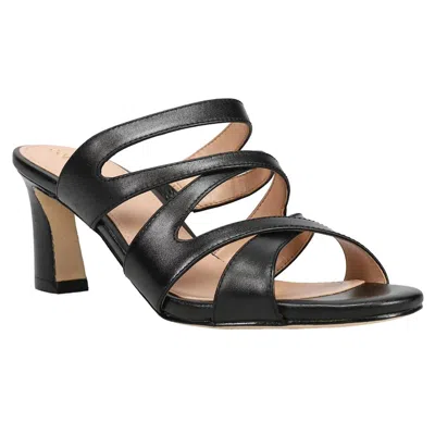 Cole Haan Alyse Sandals Women's Black Leather Open Toe Block Heel Jobb2244