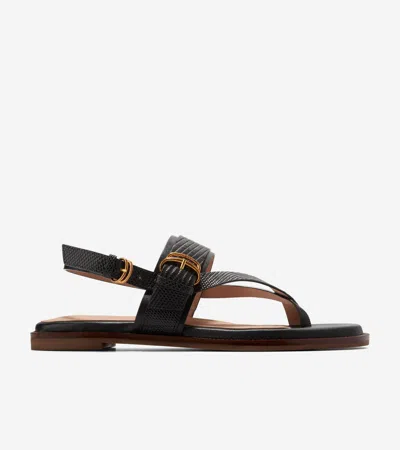 COLE HAAN COLE HAAN WOMEN'S ANICA LUX BUCKLE SANDAL - BLACK SIZE 8