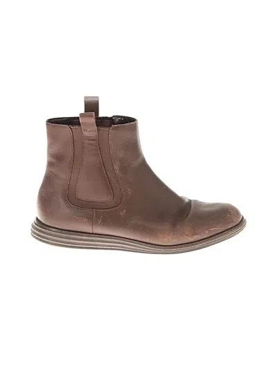 Pre-owned Cole Haan Ankle Boots In Brown
