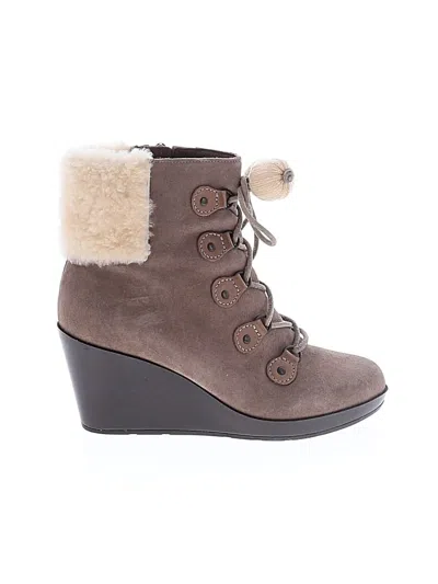 Pre-owned Cole Haan Ankle Boots In Brown
