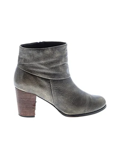 Pre-owned Cole Haan Ankle Boots In Gold