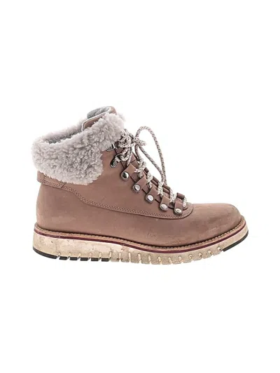 Pre-owned Cole Haan Ankle Boots In Tan