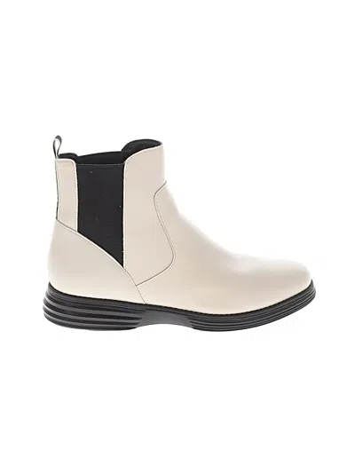 Pre-owned Cole Haan Ankle Boots In White