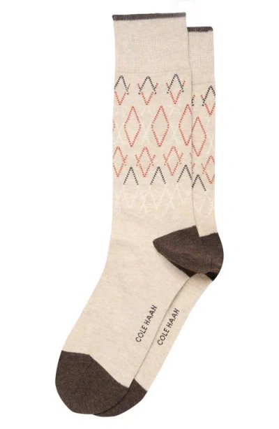 Cole Haan Argyle Dress Socks In Neutral