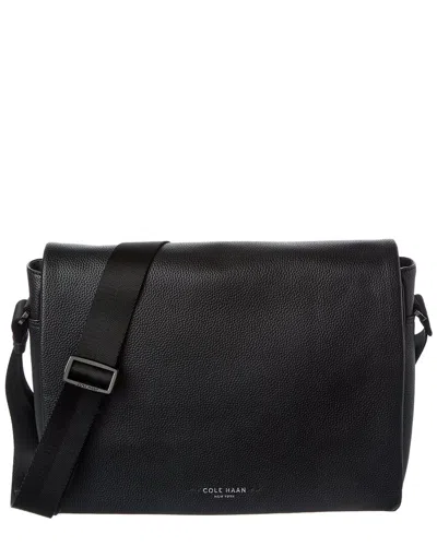 Cole Haan Belmont Leather Messenger Bag In Black