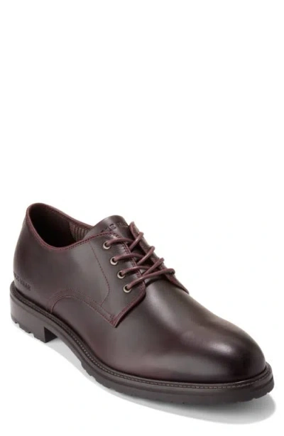 Cole Haan Berkshire Lug Water Resistant Derby In Ch Bloodstone/brow