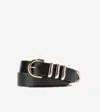 Cole Haan Beveled Edge Modern 3 Pc Set Belt - Black Size Xl In Black