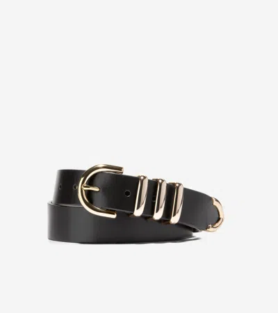 Cole Haan Beveled Edge Modern 3 Pc Set Belt - Black Size Xl