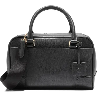 Cole Haan Beverly Small Leather Satchel In Black