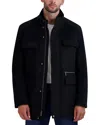 Cole Haan Wool Blend Field Coat In Black