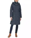 Cole Haan Bibbed Hooded Puffer Coat In Graphite In Pink