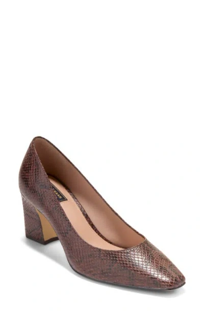 Cole Haan Blanche Block Heel Pump In Brown